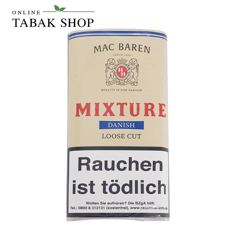 Mac Baren Danish Mixture Loose Cut Pfeifentabak 50g Pouch