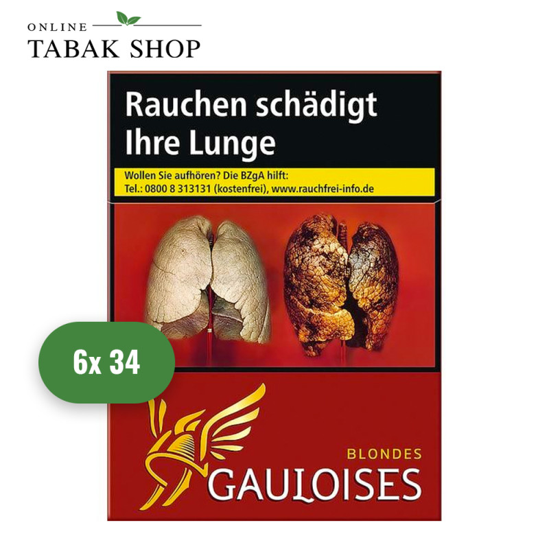 Gauloises Blondes Rot Zigaretten 3XL (6 x 34er)