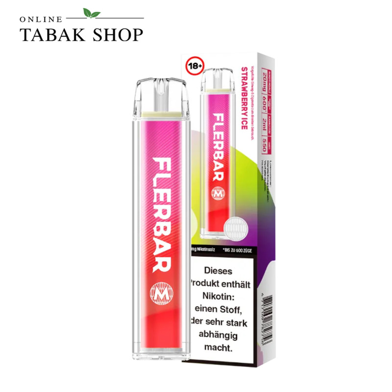 Flerbar M Vape Einweg Strawberry Ice