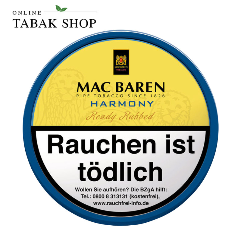 Mac Baren Harmony Ready Rubbed Pfeifentabak 100g Dose