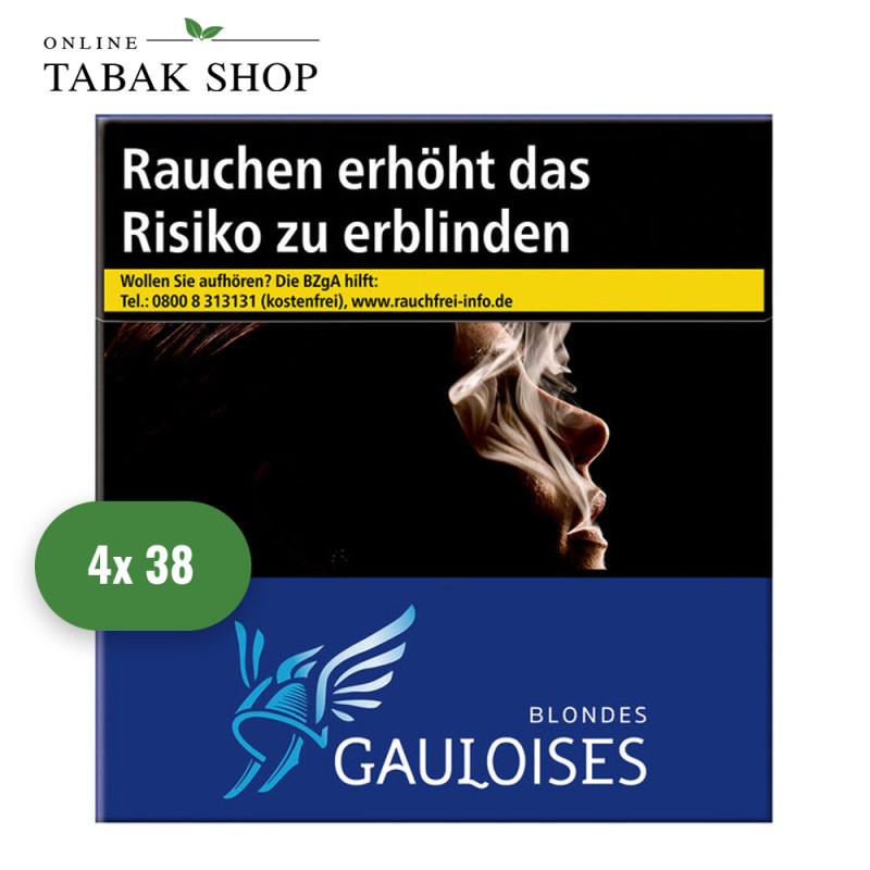 Gauloises Blondes Blau Zigaretten 4XL (4 x 38er)