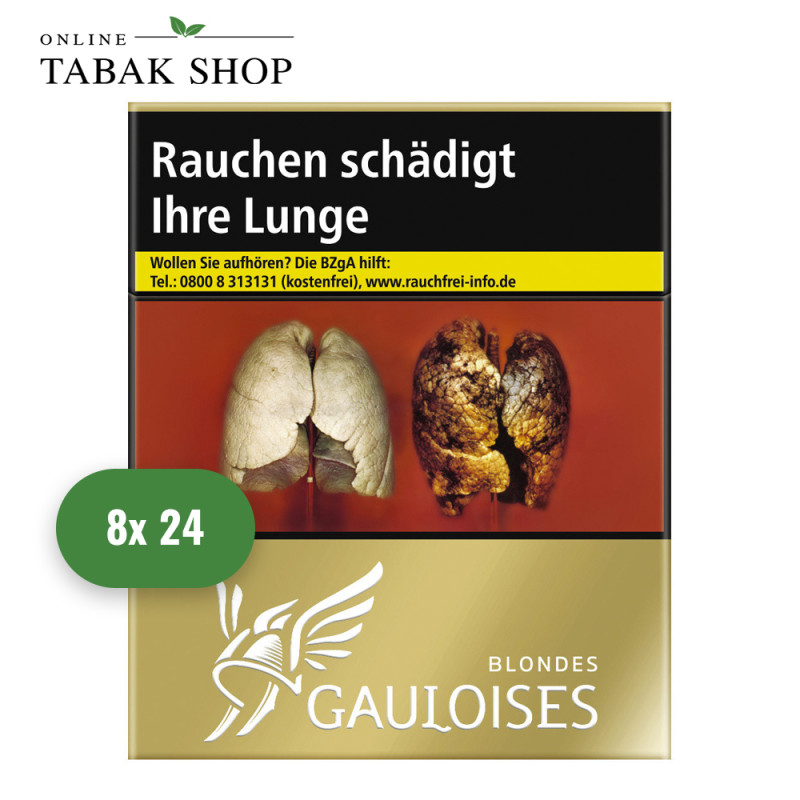 Gauloises Blondes Gold Zigaretten XXL (8 x 24er)