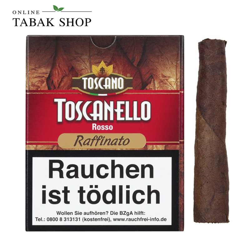 Toscano Toscanello Rosso Raffinato Zigarillos 5er Schachtel, mit cigarillo