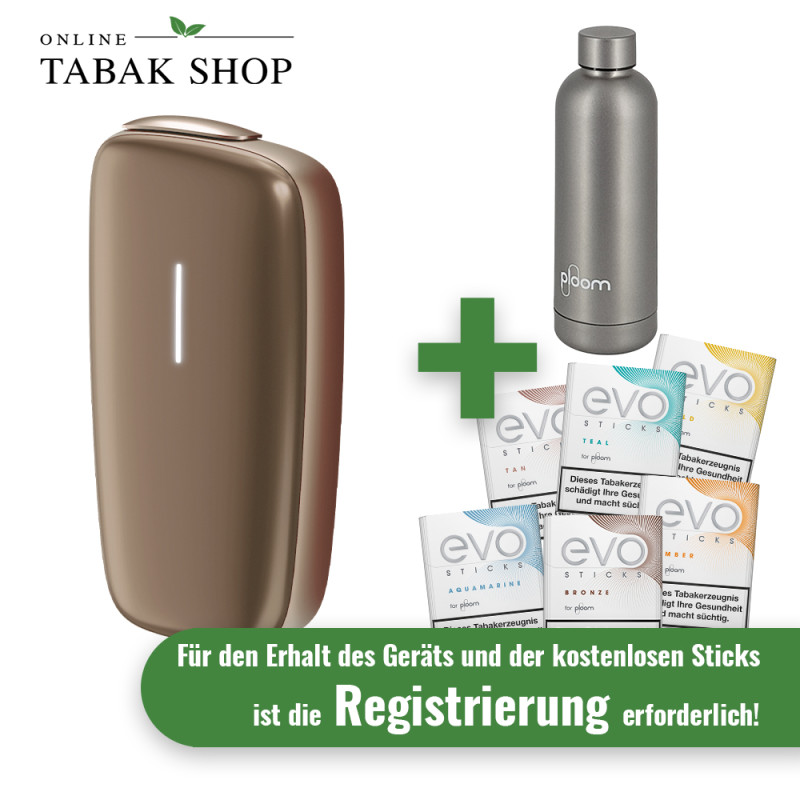 PLOOM champagne + Thermoflasche + bis zu 120 EVO Sticks nach Registrierung* von PLOOM