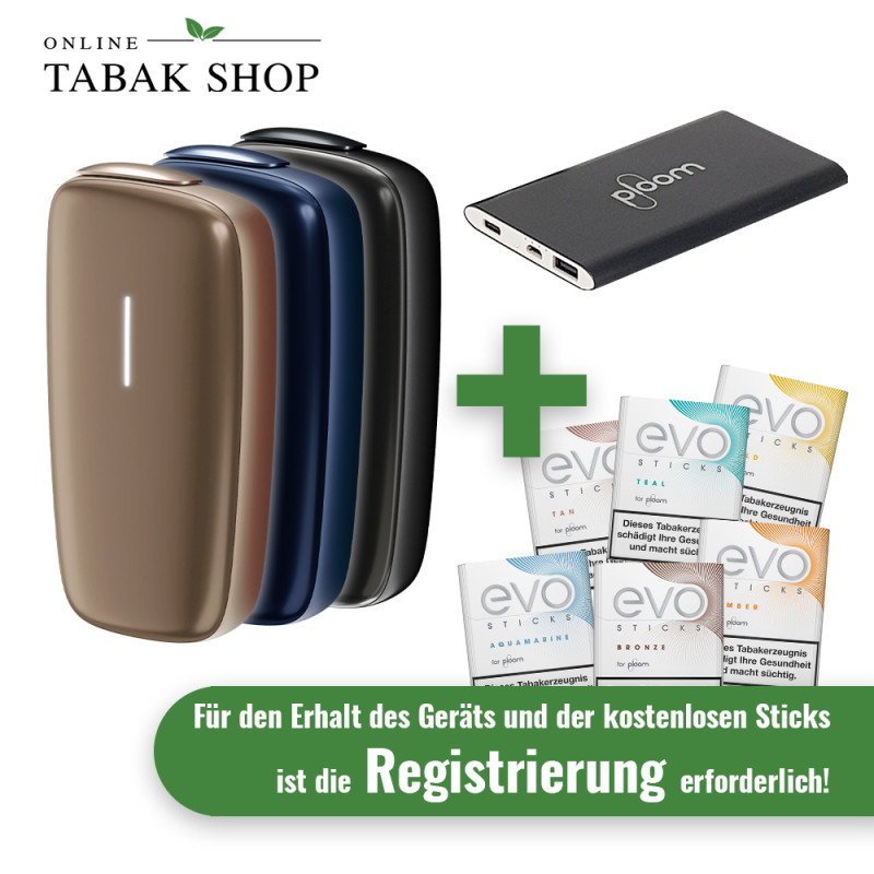 PLOOM X + Powerbank + bis zu 120 EVO Sticks nach Registrierung* von PLOOM