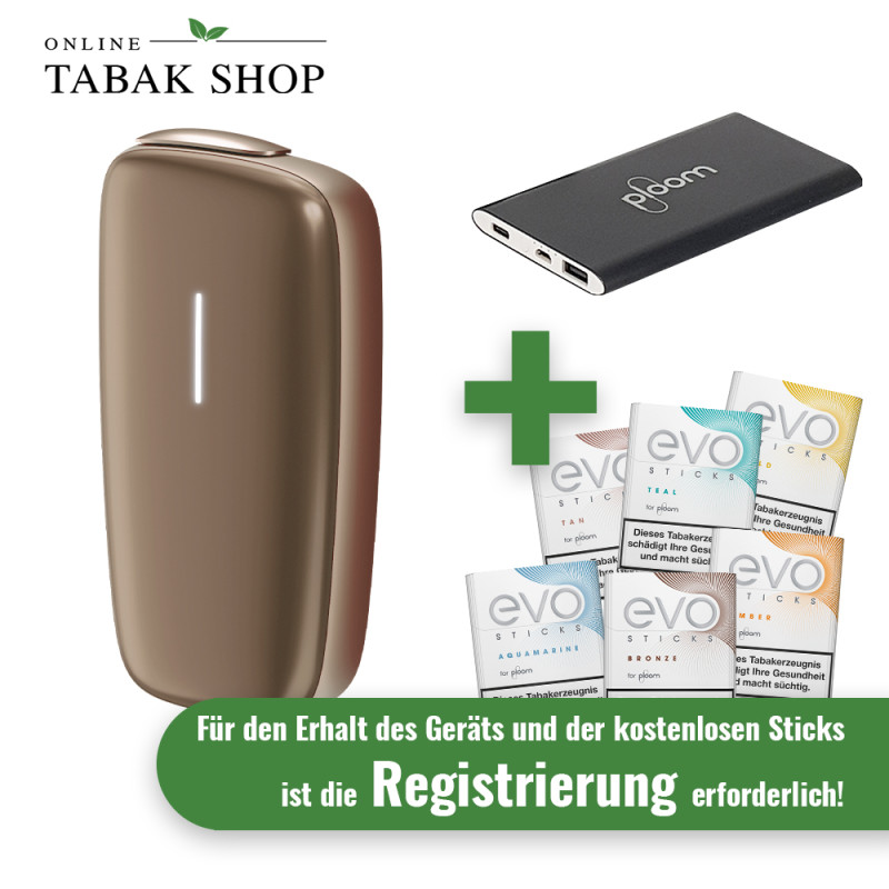 PLOOM champagne + Powerbank + bis zu 120 EVO Sticks nach Registrierung* von PLOOM