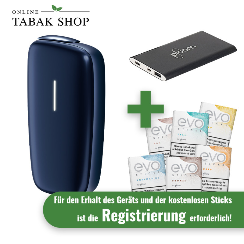 PLOOM Navyblue + Powerbank + bis zu 120 EVO Sticks nach Registrierung* von PLOOM