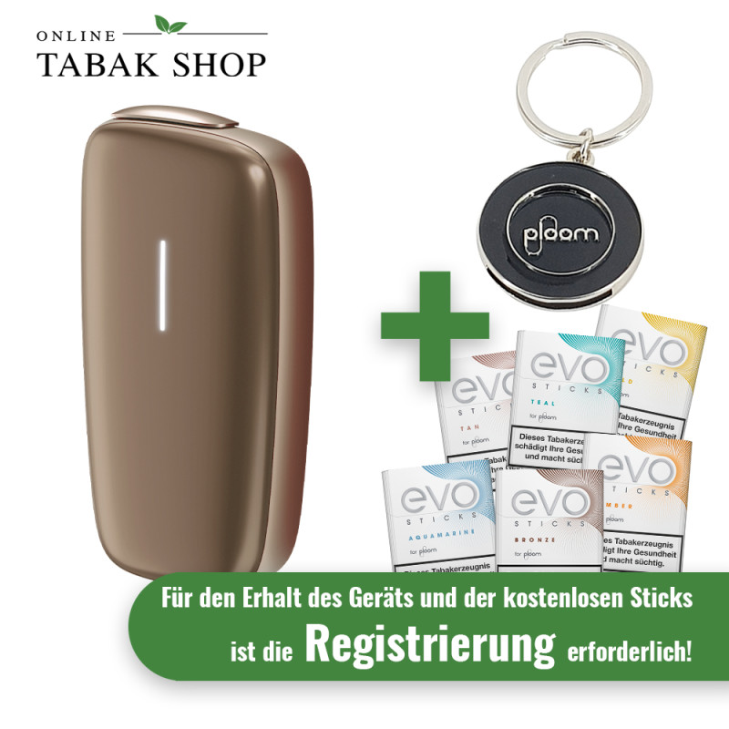 PLOOM champagne + Schlüsselanhänger + bis zu 120 EVO Sticks nach Registrierung* von PLOOM