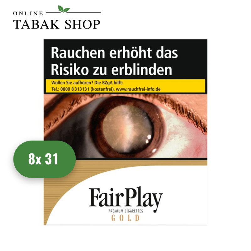 Fair Play Gold Zigaretten XXXL (8 x 31er)