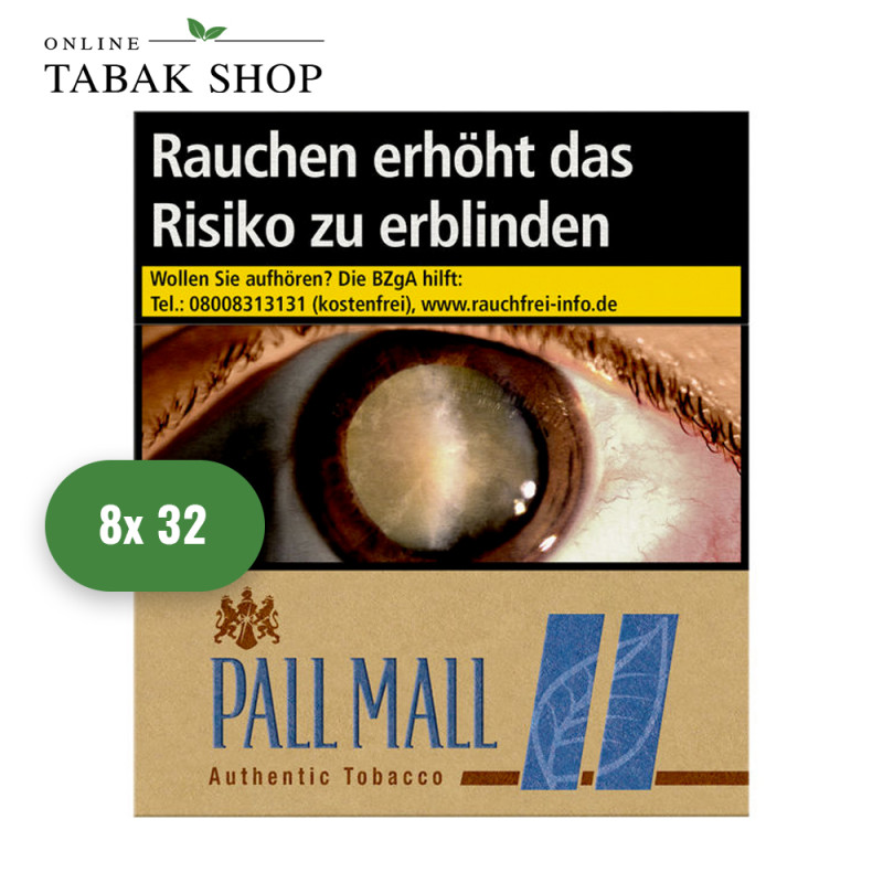 Pall Mall Authentic Blue Zigaretten Super (8 x 30er)