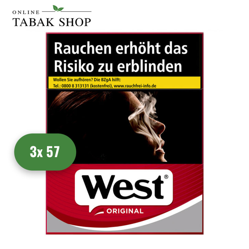 West Original Red Zigaretten 5XL (3 x 57er)