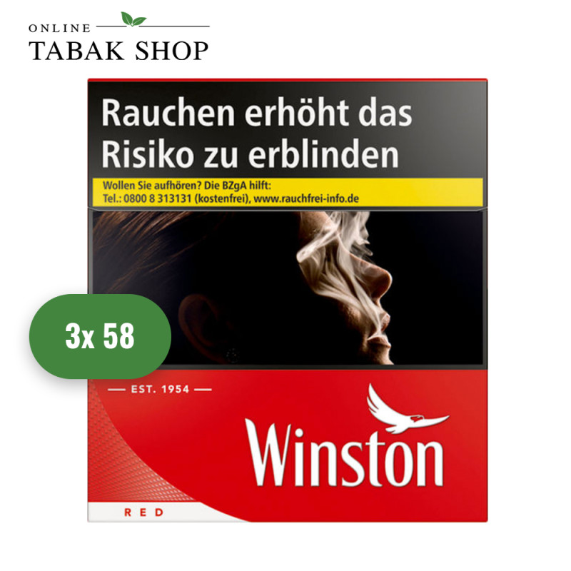 Winston Red Zigaretten 6XL Mega Pack (3 x 58er)