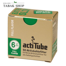 ActiTube Aktivkohlefilter, Extra Slim 6mmØ (1x 50er)