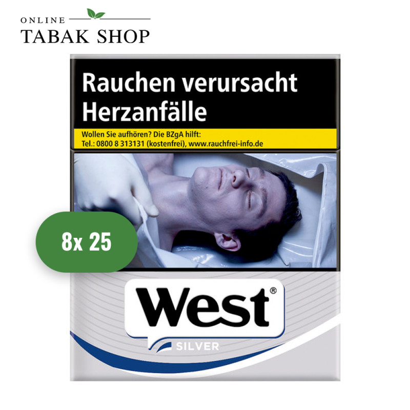 West Silver Zigaretten XXL (8 x 25er)