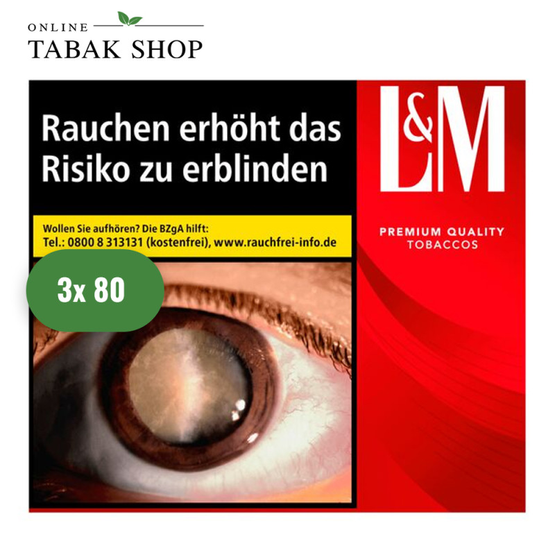 L&M Red Label Zigaretten 9XL (3 x 80er)