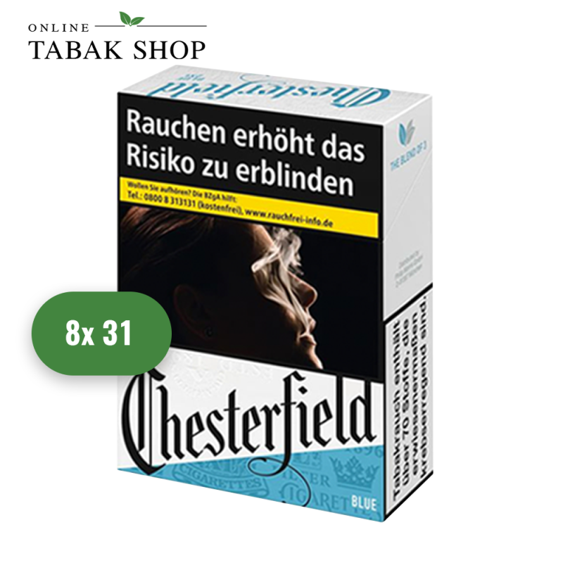 CHESTERFIELD Blue Zigaretten 2XL (8 x 31er)