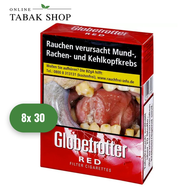 Globetrotter Zigaretten Red XL (8 x 30er)