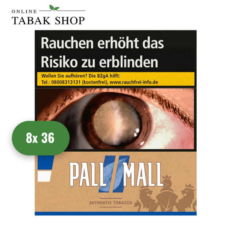 Pall Mall Authentic Blue Xtra Zigaretten (8 x 36er)