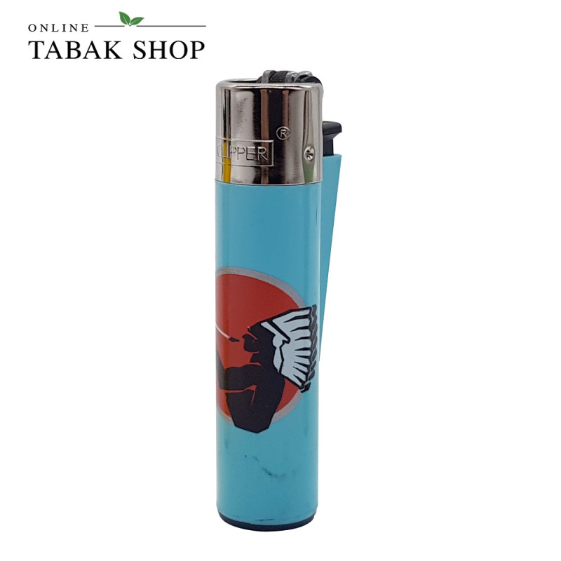 Clipper Feuerzeug American Spirit Hellblau