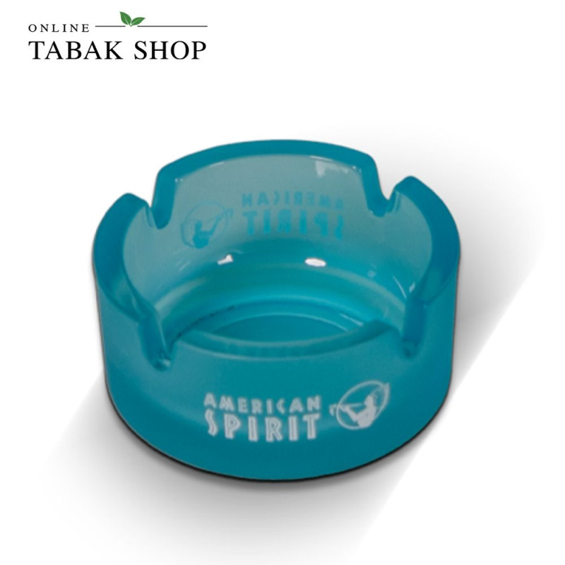 Aschenbecher Glas American Spirit Blau