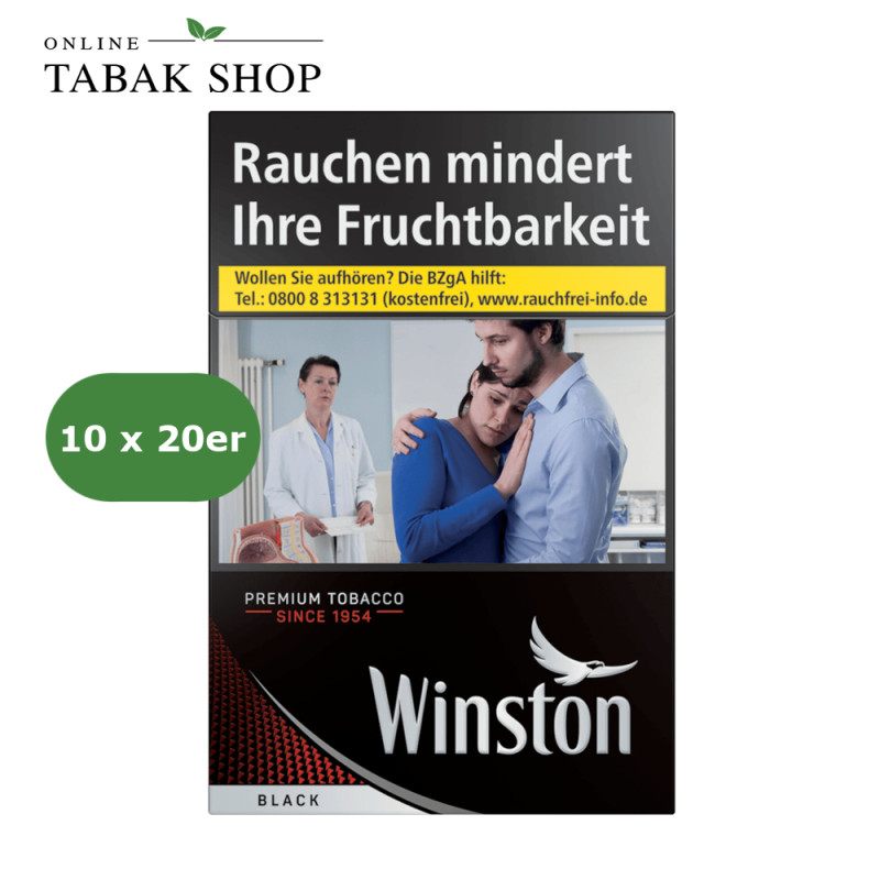 Winston Black Zigaretten OP 8,60 € (10 x 20er)