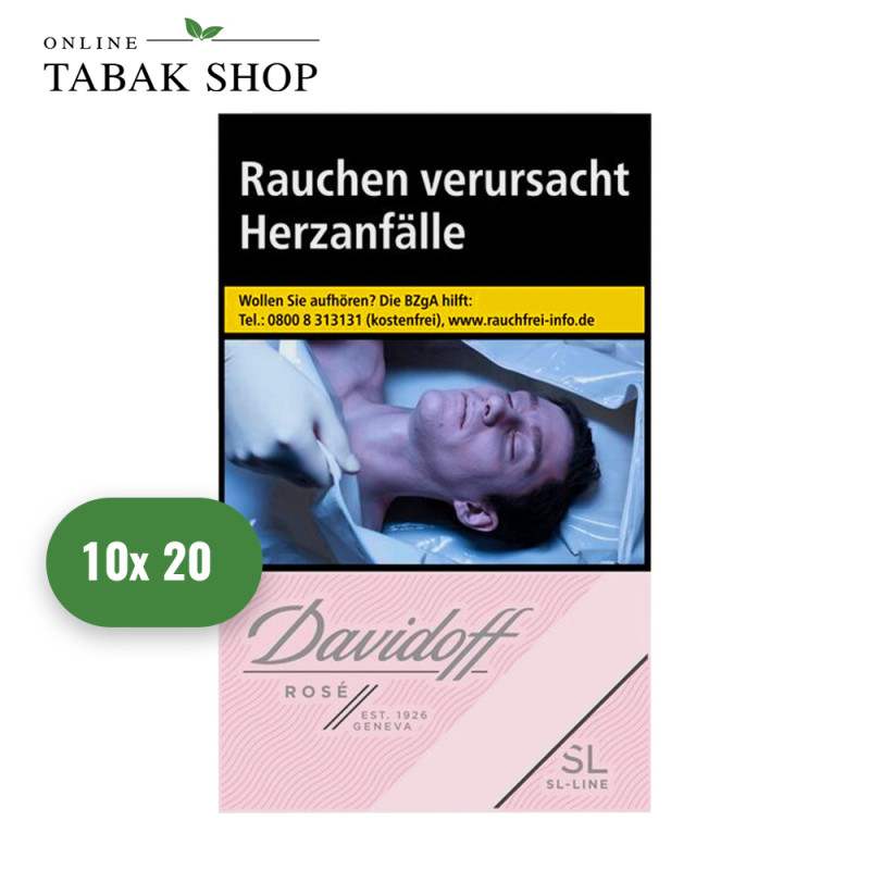 Davidoff Slim Rose Zigaretten OP (10 x 20er)