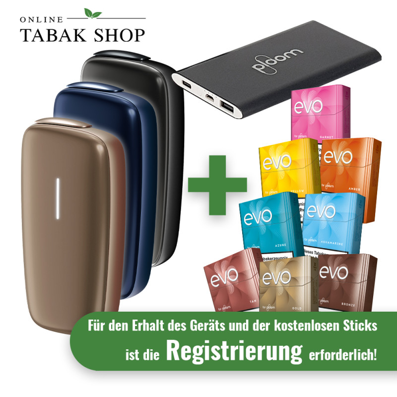 PLOOM X + Powerbank + bis zu 160 EVO Sticks nach Registrierung* von PLOOM