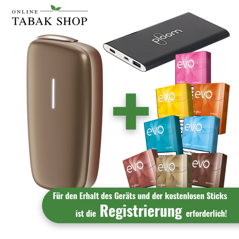 PLOOM champagne + Powerbank + bis zu 160 EVO Sticks nach Registrierung* von PLOOM