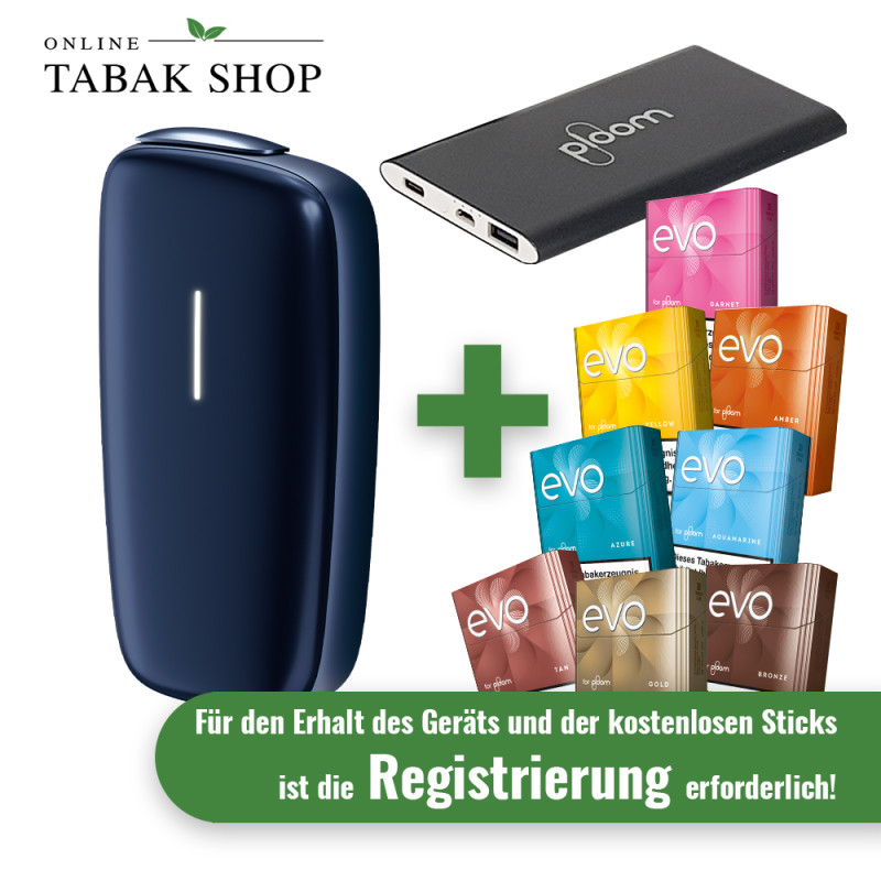 PLOOM Navyblue + Powerbank + bis zu 160 EVO Sticks nach Registrierung* von PLOOM