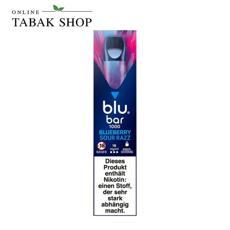 Blu Bar 1000 Vape Blueberry Sour Rasberry