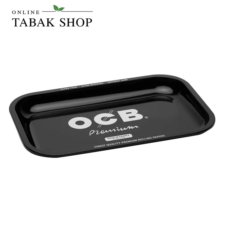 OCB Medium Premium Rolling Tray aus schwarzem Metall