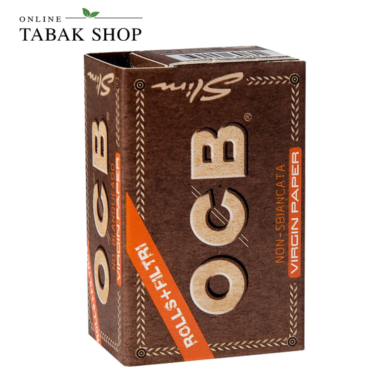 OCB Unbleached Rolls + Tips Virgin Paper