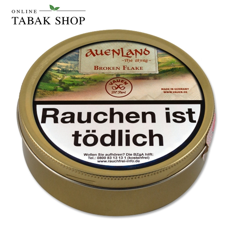 Auenland Broken Flake Pfeifentabak 50g – Aromatischer Pfeifentabak mit feinem Flake-Schnitt