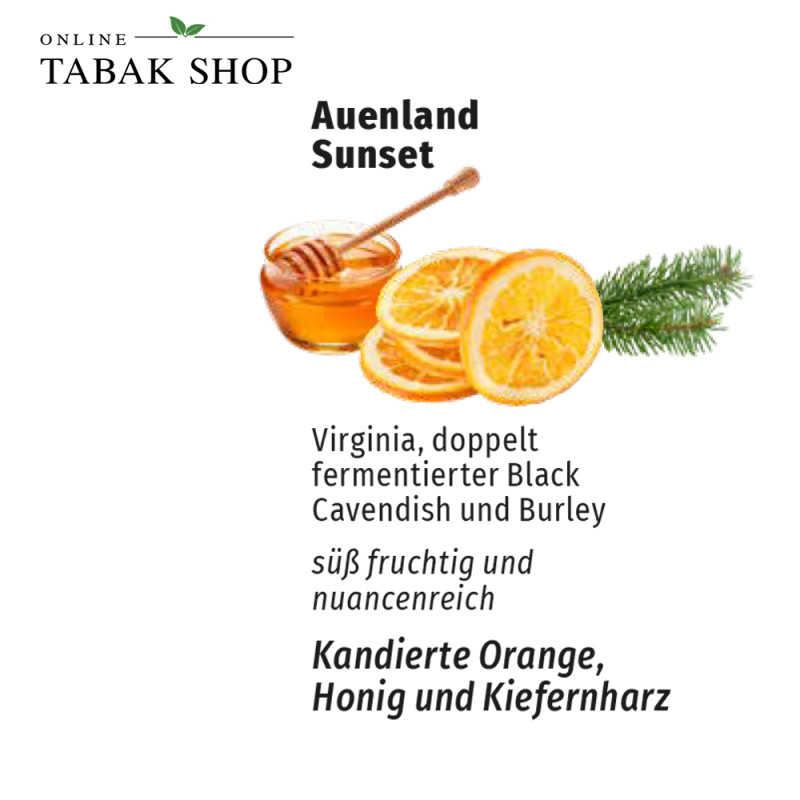 Auenland Sunset Mixture Pfeifentabak 50g Dose - Fruchtig-milder Pfeifentabak für entspannte Abende Aroma