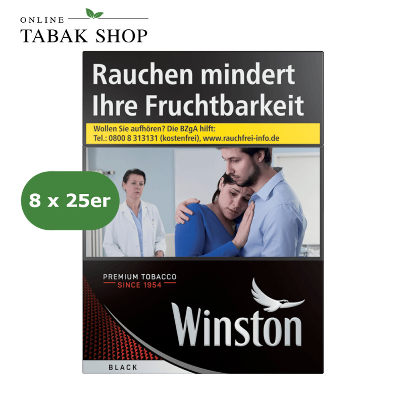 Winston Black 10 € Zigaretten XXL (10 x 24er)