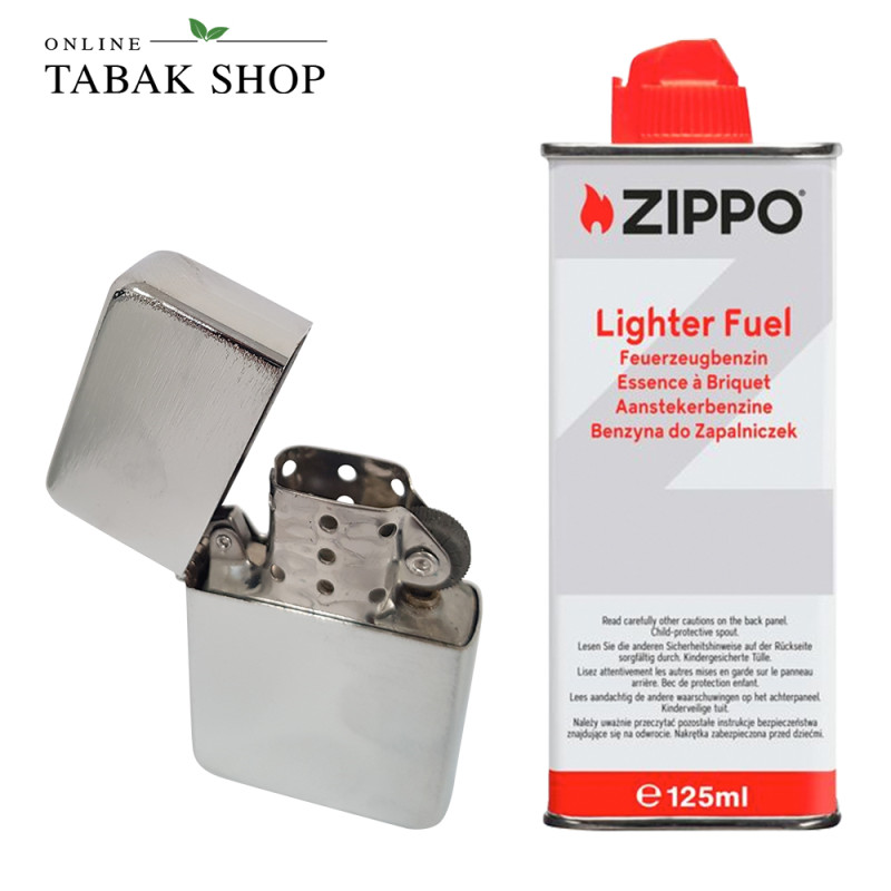 Benzinfeuerzeug + Zippo Benzin (1x 125ml)