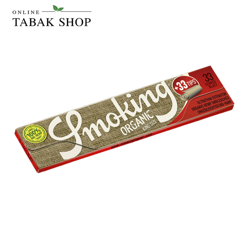 Smoking Organic King Size + Tips 33er Blättchen