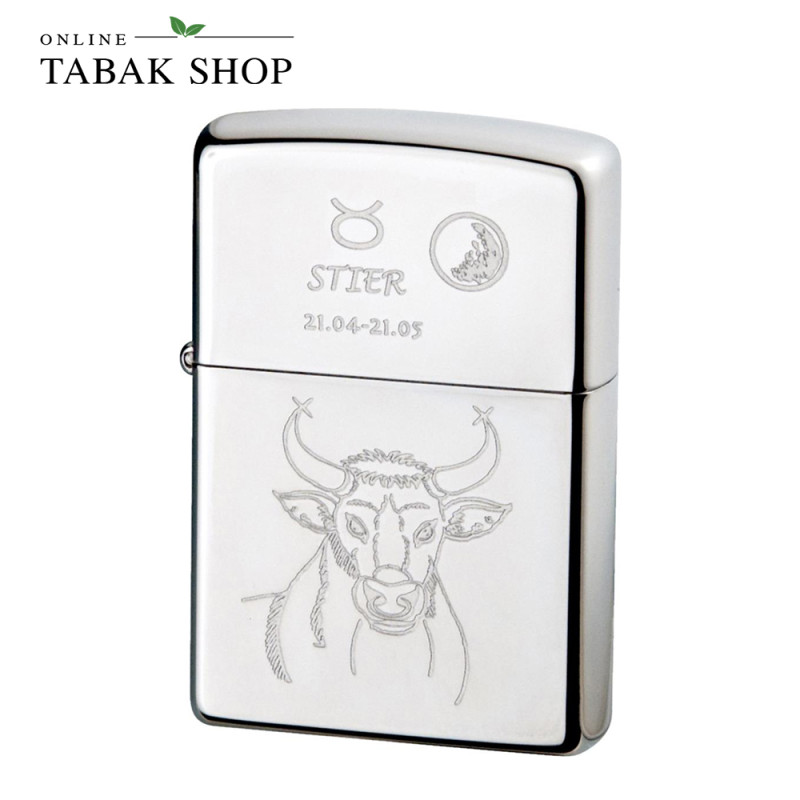 ZIPPO Feuerzeug Chrom poliert (Stier)