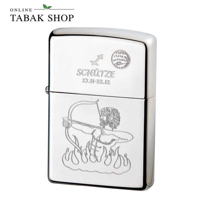 ZIPPO Feuerzeug Chrom poliert (Schütze)