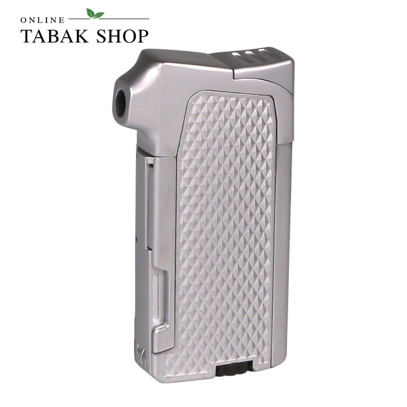 PASSATORE Pfeifenfeuerzeug Ruben Chrom matt/silber