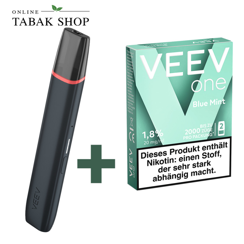 VEEV One Device Black Velvet + VEEV One Pod Blue Mint