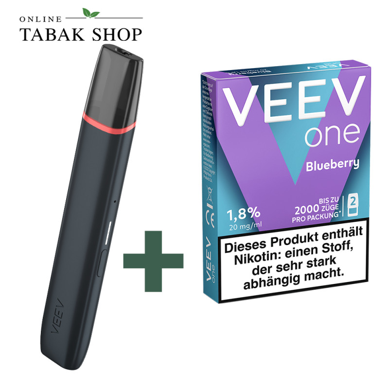 VEEV One Device Black Velvet + VEEV One Pod Blueberry
