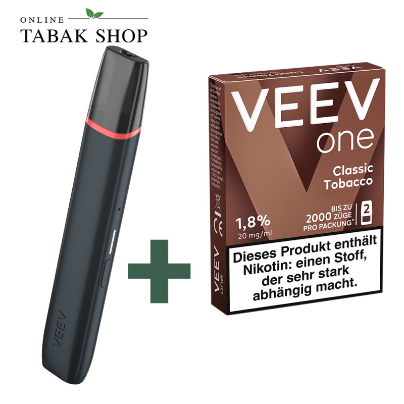 VEEV One Device Black Velvet + VEEV One Pod Classic Tobacco