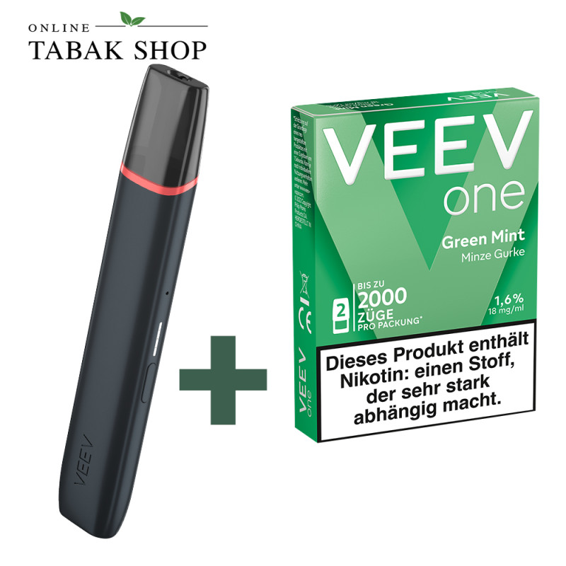 VEEV One Device Black Velvet + VEEV One Pod Green Mint