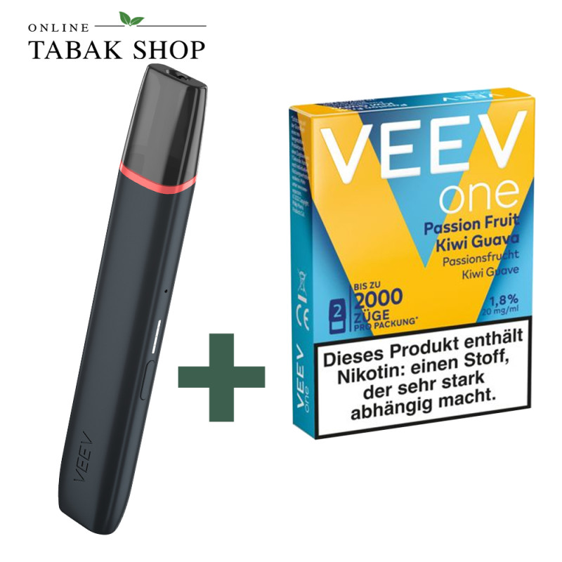 VEEV One Device Black Velvet + VEEV One Pod Passionfruit Kiwi Guava