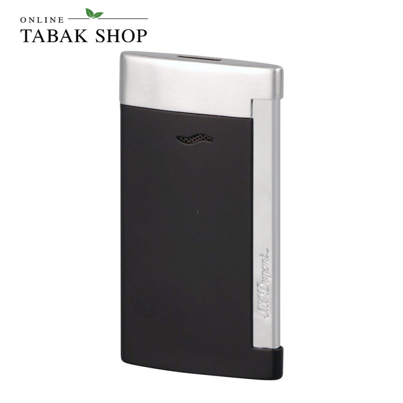 DUPONT SLIM 7 Feuerzeug schwarz matt/chrom