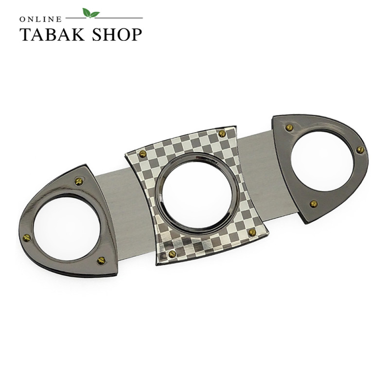 Zigarrenabschneider "Anthrazit-Silber" - open