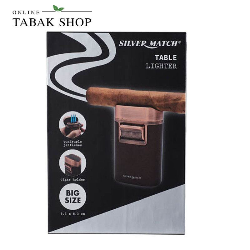 Zigarrenfeuerzeug "Monaco" mit Zigarrenablage - ad