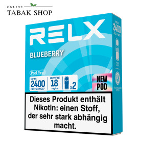 RELX Pod Real Blueberry (18 mg) – 2er Pack