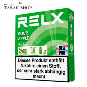 RELX Pod Real Sour Apple (18 mg) – 2er Pack